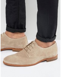 Светло-коричневые замшевые туфли дерби от Zign Shoes