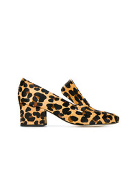 Светло-коричневые замшевые туфли с леопардовым принтом от Dorateymur