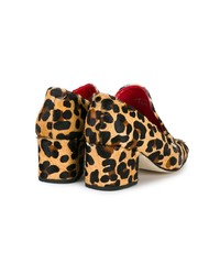Светло-коричневые замшевые туфли с леопардовым принтом от Dorateymur