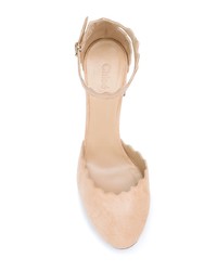 Светло-коричневые замшевые туфли от Chloé