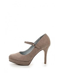 Светло-коричневые замшевые туфли от Tamaris