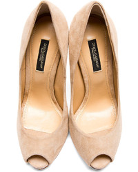 Светло-коричневые замшевые туфли от Dolce & Gabbana