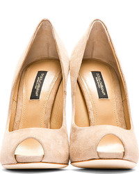 Светло-коричневые замшевые туфли от Dolce & Gabbana