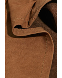 Женские светло-коричневые замшевые шорты от Frame