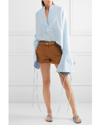 Женские светло-коричневые замшевые шорты от Frame