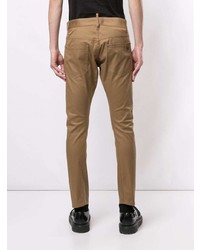 Мужские светло-коричневые зауженные джинсы от DSQUARED2