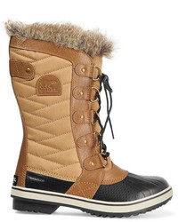 Женские светло-коричневые зимние ботинки из плотной ткани от Sorel