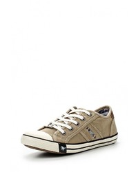 Женские светло-коричневые кеды от Mustang