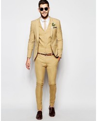 Мужские светло-коричневые классические брюки от Asos