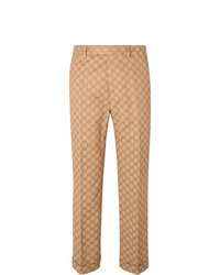 Мужские светло-коричневые классические брюки от Gucci