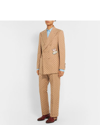 Мужские светло-коричневые классические брюки от Gucci