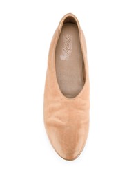 Светло-коричневые кожаные балетки от Marsèll
