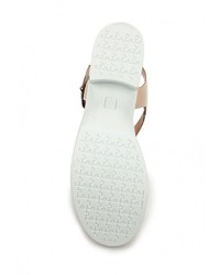 Светло-коричневые кожаные босоножки на каблуке от Mabu