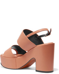 Женские светло-коричневые кожаные босоножки от Robert Clergerie