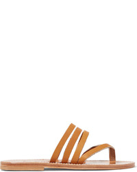 Женские светло-коричневые кожаные босоножки от K Jacques St Tropez