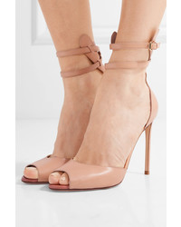 Женские светло-коричневые кожаные босоножки от Francesco Russo