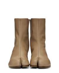 Светло-коричневые кожаные ботильоны от Maison Margiela