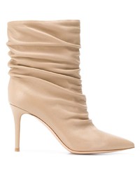 Светло-коричневые кожаные ботильоны от Gianvito Rossi