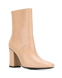 Светло-коричневые кожаные ботильоны от Dorateymur