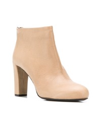 Светло-коричневые кожаные ботильоны от Del Carlo