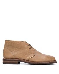 Светло-коричневые кожаные ботинки дезерты от Brunello Cucinelli