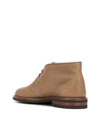Светло-коричневые кожаные ботинки дезерты от Brunello Cucinelli
