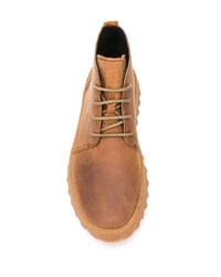 Светло-коричневые кожаные ботинки дезерты от Camper