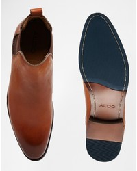 Мужские светло-коричневые кожаные ботинки челси от Aldo