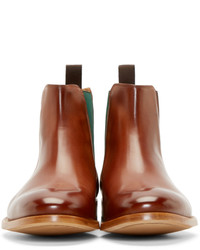 Мужские светло-коричневые кожаные ботинки челси от Paul Smith
