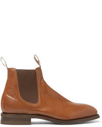 Мужские светло-коричневые кожаные ботинки челси от Roland Mouret