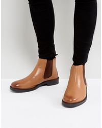 Мужские светло-коричневые кожаные ботинки челси от Silver Street