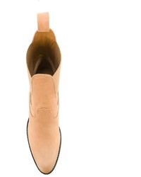 Женские светло-коричневые кожаные ботинки челси от Chloé