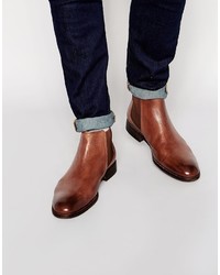 Мужские светло-коричневые кожаные ботинки челси