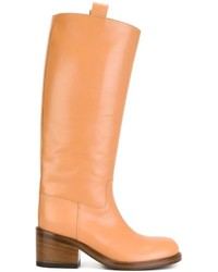 Женские светло-коричневые кожаные ботинки от A.F.Vandevorst