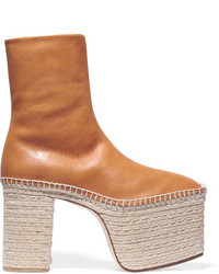 Женские светло-коричневые кожаные ботинки от Balenciaga
