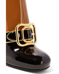 Женские светло-коричневые кожаные ботинки от Prada