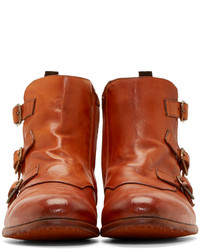 Мужские светло-коричневые кожаные ботинки от Alexander McQueen