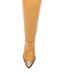 Светло-коричневые кожаные ботфорты от Isabel Marant