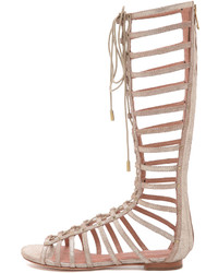 Светло-коричневые кожаные высокие гладиаторы от Joie