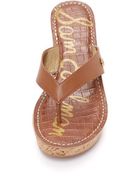 Светло-коричневые кожаные вьетнамки от Sam Edelman