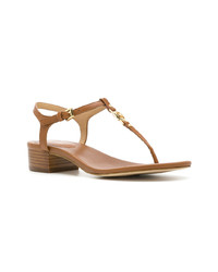 Светло-коричневые кожаные вьетнамки от Michael Kors Collection