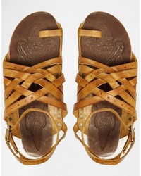 Светло-коричневые кожаные гладиаторы от Free People