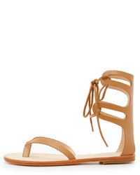Светло-коричневые кожаные гладиаторы от Matiko