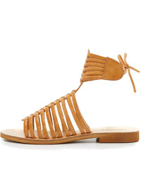 Светло-коричневые кожаные гладиаторы от Cocobelle