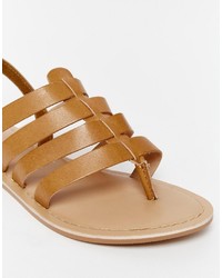 Светло-коричневые кожаные гладиаторы от Park Lane