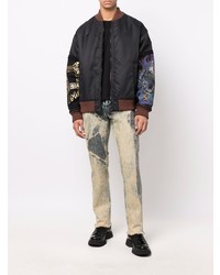 Мужские светло-коричневые кожаные джинсы от Just Cavalli