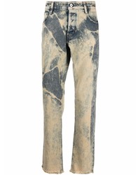 Мужские светло-коричневые кожаные джинсы от Just Cavalli