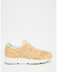 Женские светло-коричневые кожаные кеды от Asics