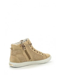 Женские светло-коричневые кожаные кеды от Keddo