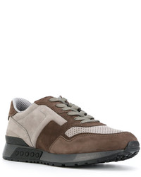 Мужские светло-коричневые кожаные кеды от Tod's